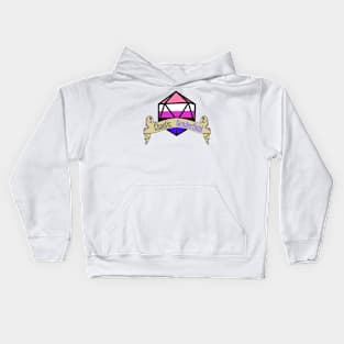 Dnd Chaotic Genderfluid Dice Kids Hoodie